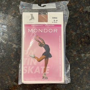 Mondor Ice Skating Tights Size Small S-P 3350 Suntan Over the Boot NWT